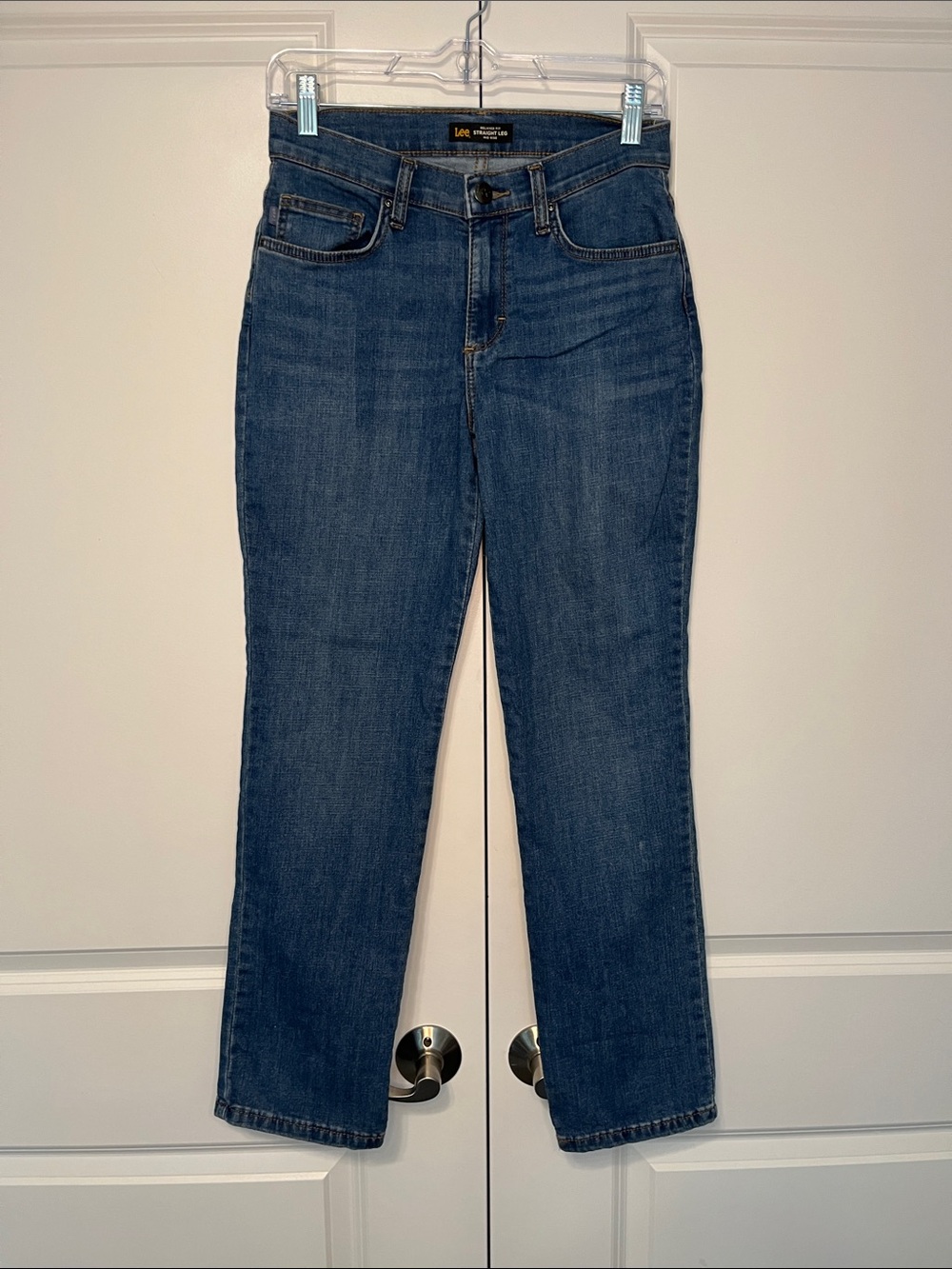 Lee Straight Leg Jeans in Medium Blue